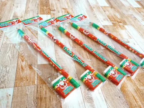Lembrança Kit Lápis e Borracha Natal