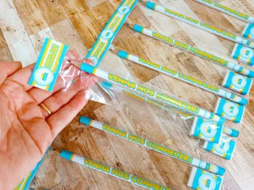 Lembrança Kit Lápis e Borracha para Escolas M3