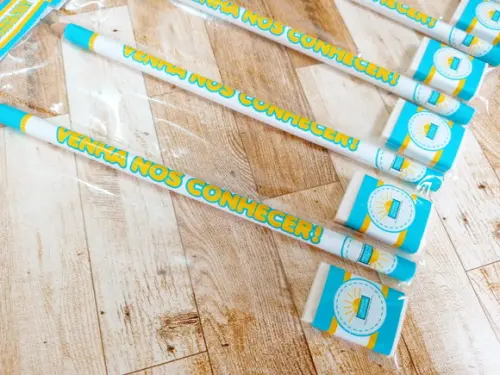 Lembrança Kit Lápis e Borracha para Escolas M3