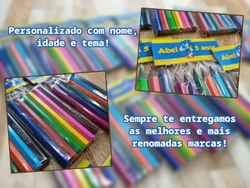 Lembrancinha de Aniversário Mini Lápis de Cor Video Game
