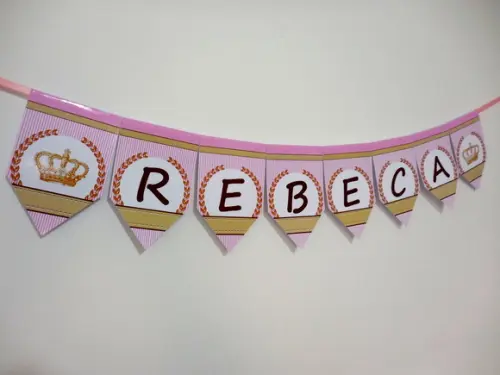 Bandeirolas tema Coroa Realeza M2
