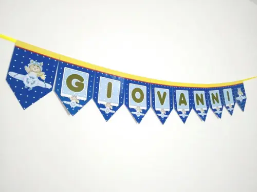 Bandeirolas festa Urso Aviador M2