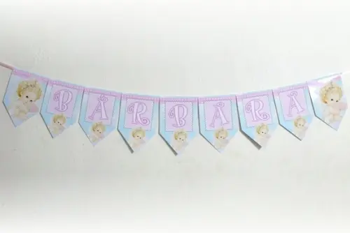 Bandeirolas tema Anjo batizado M2