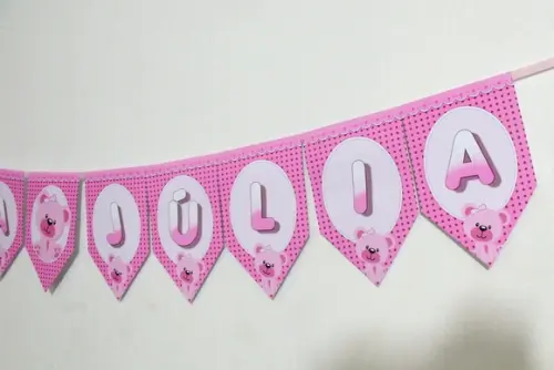 Bandeirolas tema Ursa Rosa M1