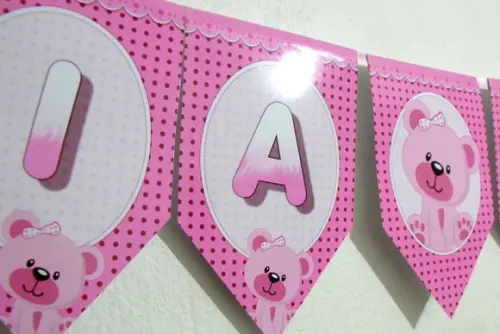 Bandeirolas tema Ursa Rosa M1