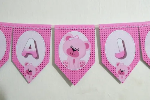 Bandeirolas tema Ursa Rosa M1
