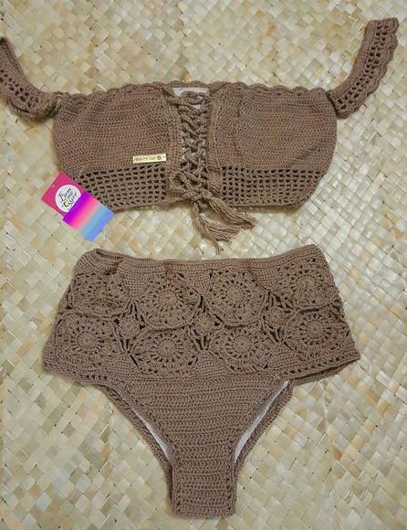 Biquini Croche com Cropped