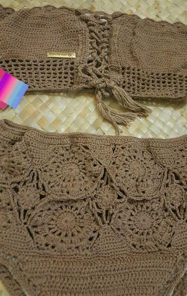 Biquini Croche com Cropped