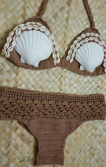 Biquini Croche Com Cropped