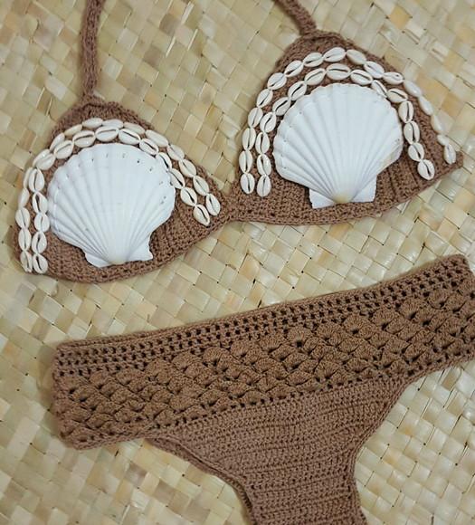 Biquini Croche Com Cropped