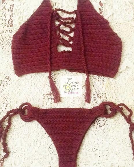Biquini Croche com Cropped