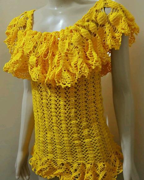 Blusa Ciganinha Croche