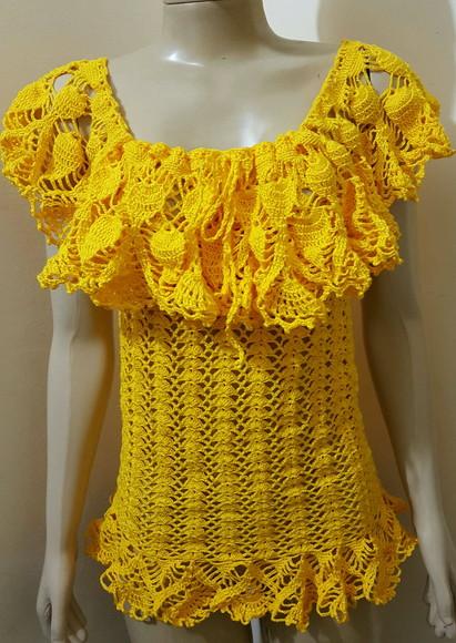 Blusa Ciganinha Croche