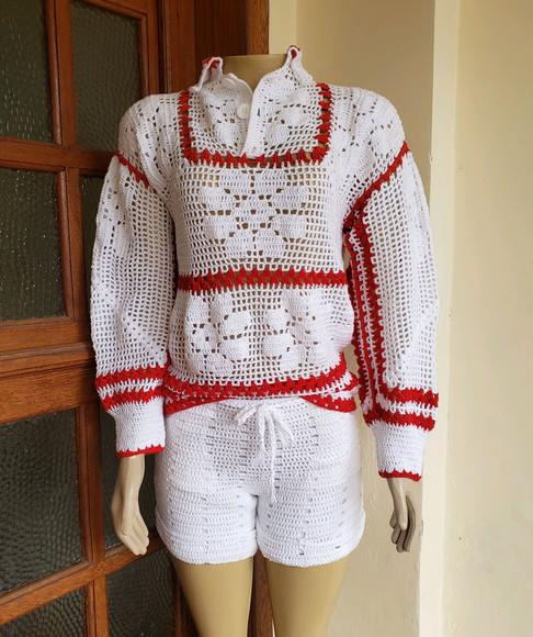 Blusa Croche Filet