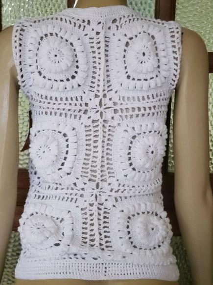 Blusa Croche Squares