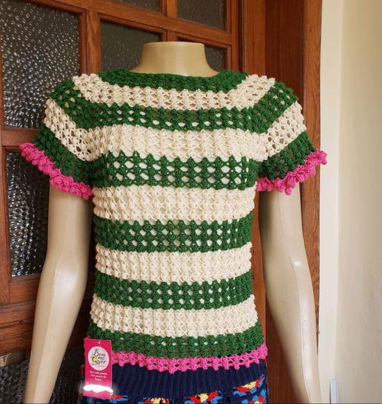 Blusa De Croche Pipoca