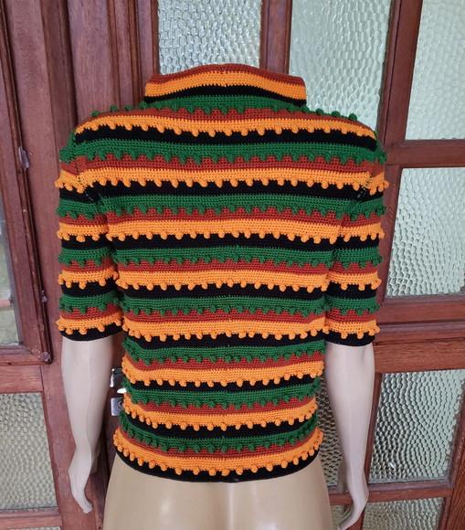 Blusa De Croche Pipoca Colorida