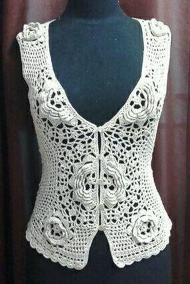 Camiseta De Croche Colete