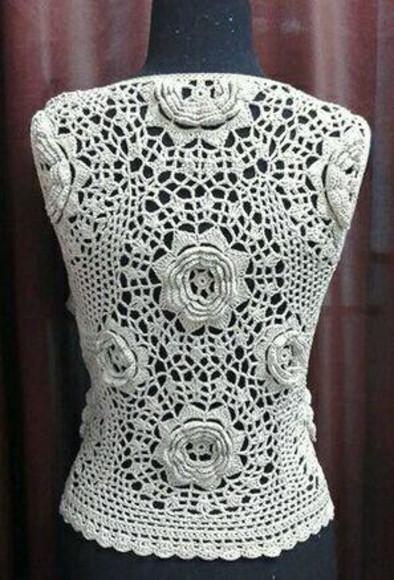 Camiseta De Croche Colete