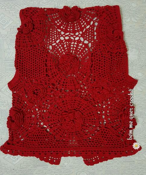 Camiseta De Croche Colete