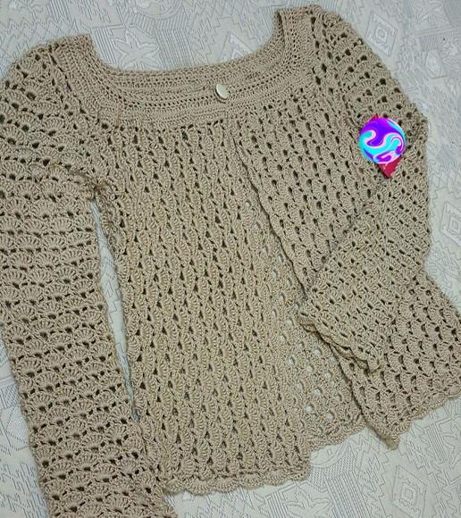 Cardigan De Crochê