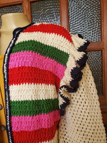 Casaco Crochê Colorido Plus Size