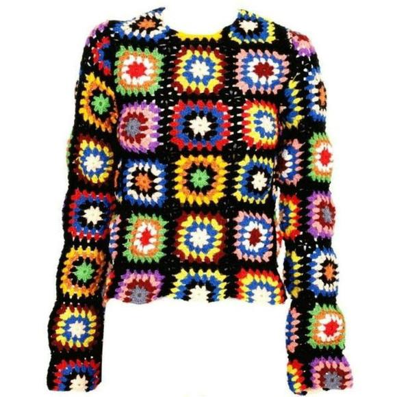 Casaco De Croche Squares
