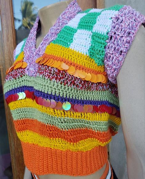 Colete / Cropped Crochê