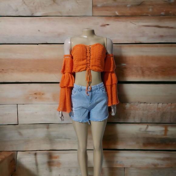 Cropped Ciganinha Croche