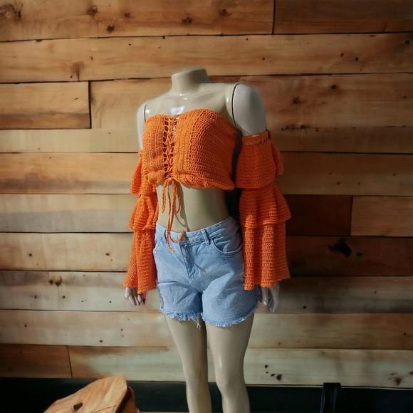 Cropped Ciganinha Croche