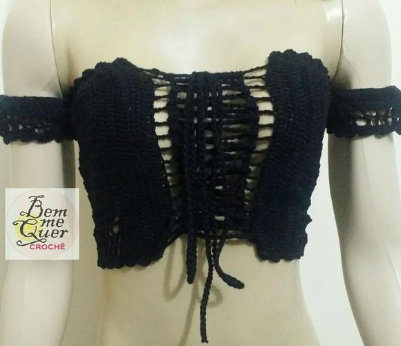 Cropped Ciganinha Croche