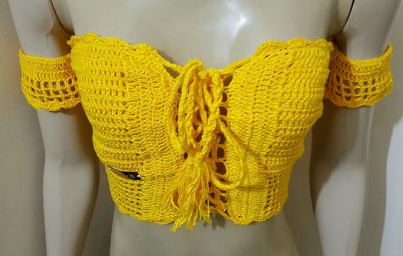 Cropped Ciganinha Croche