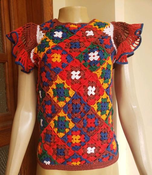 Cropped Crochê
