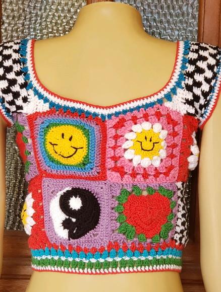 Cropped Crochê Smile