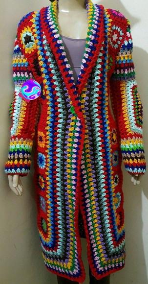 Kimono / Casaco de Croche Manga Longa