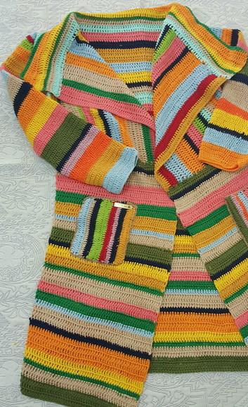 Kimono / Casaco de Croche Manga Longa