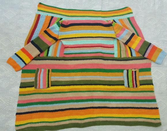Kimono / Casaco de Croche Manga Longa