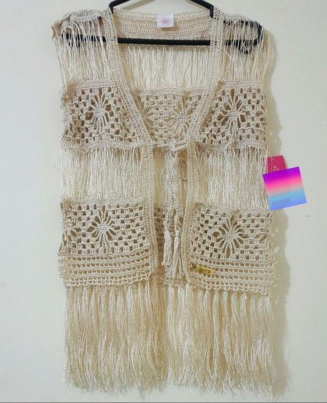 Kimono Franjão Crochê