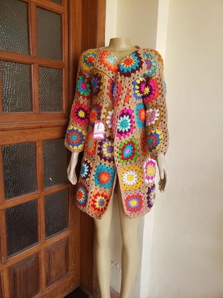 Kimono Squares Crochê