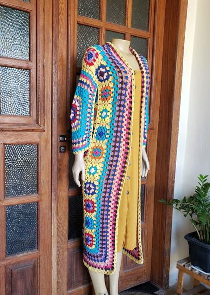 Kimono Squares Crochê