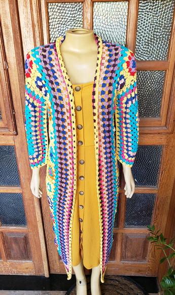 Kimono Squares Crochê