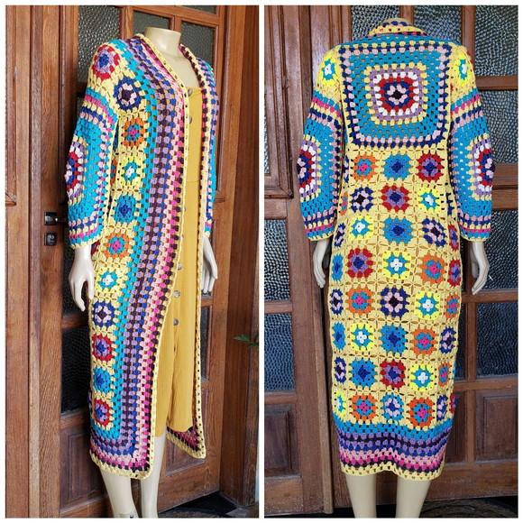 Kimono Squares Crochê