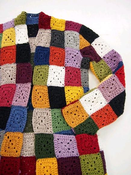 Kimono Squares Crochê