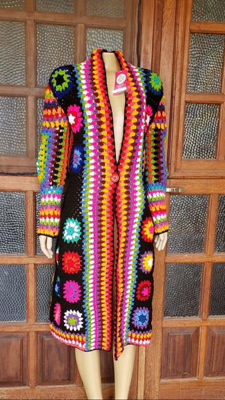 Kimono Squares Crochê