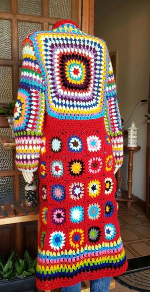 Kimono Squares Crochê