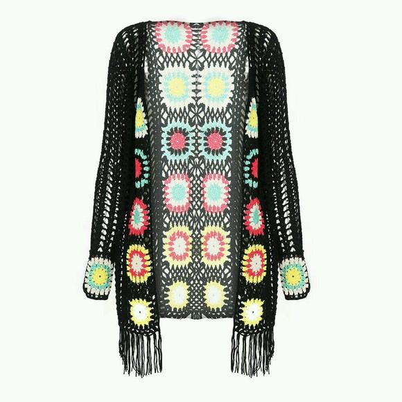 Kimono/casaco De Croche Manga Longa