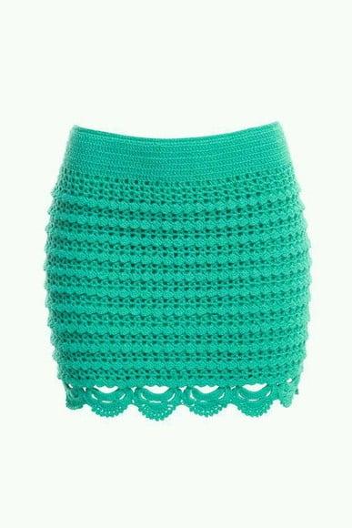 Saia Curta Em Croche
