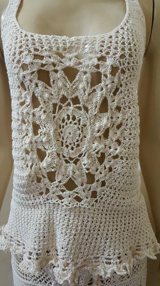 Saia E Blusa Em Croche