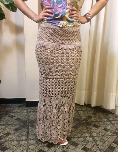 Saia Longa em Croche