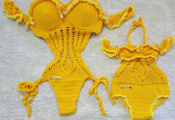 Tal Mãe E Tal Filha Body Maiô Crochê